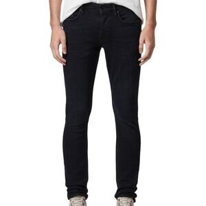 AllSaints NWT Cigarette Skinny Jeans Men's Size 28 x 32 Jet Black Tapered Ankle